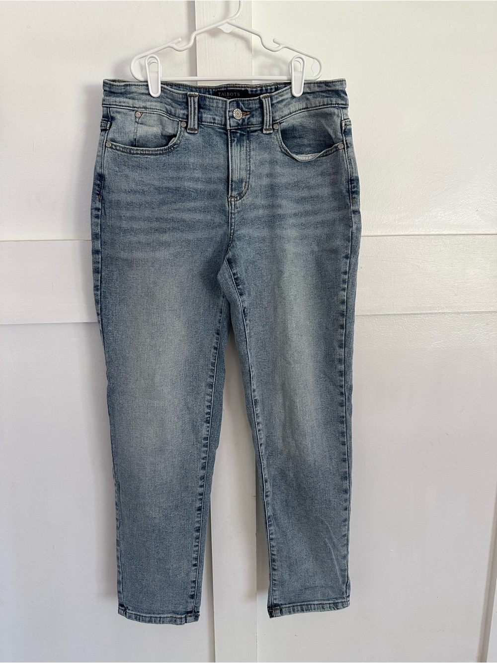 Talbots Light Wash Cropped Stretch Skinny Jeans